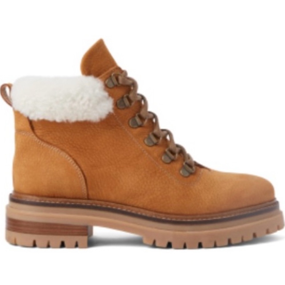 M. Gemi Alpi Tan Hiker Shearling Boots - Size 40.5